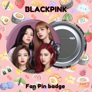BlackPink Rose Gold Plated Fan-Made Pin Set with Rose Liza Jisoo Jennie - K-Pop Collectible Brooches