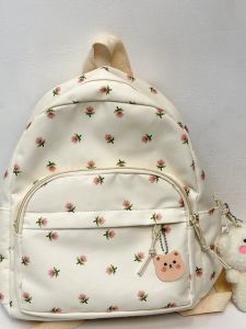 Wales Bag Tas Ransel Wanita Korea Little Flower School Backpack Perempuan Stylish 8698 Import