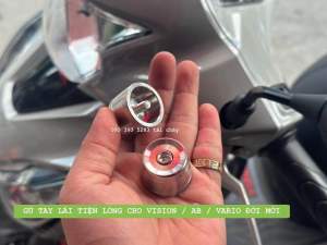 [ 1 CẶP ] GÙ TAY LÁI INOX CHỤP KIỂU TRƠN CHO VARIO 160 / AB 160 2019 - 2023 / VISION 2021 - 2023