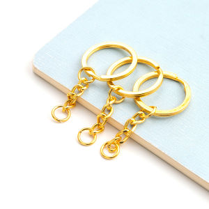 50PCS Keychain Ring Gold Key Ring Key Chain and Open Jump Ring for DIY Keychain Epoxy Resin Crafts