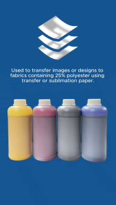 DPS Sublimation Ink Set 1 Liter for Sublimation Printers - Durable Long-Lasting Compatible with Inkjet Printers