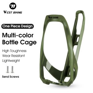 West Biking | WEST BIKING Bicycle Water Bottle Cage Lightweight PC Fiberglass Drink Cup Holder Multicolor Cycling Bottle Bracket With Screws