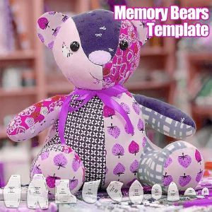 10Pcs/Set Acrylic Template Ruler for Memory BearSewing Patterns for Beginners Teddy Quilting Stencil Cutting Art Craft Tools