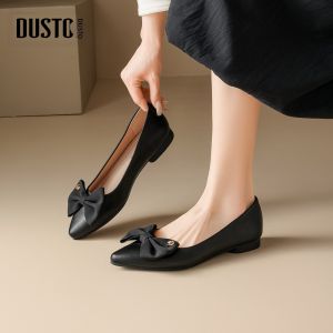 DUSTO | Flat French Style Pointed Toe Bow Shoes