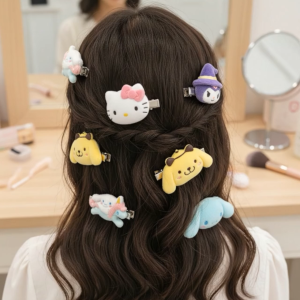 ชุดเครื่องประดับผมแฟชั่น ชุบเงิน ดีไซน์การ์ตูนน่ารัก สำหรับเด็ก