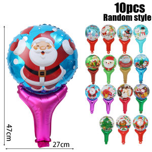 【On Sale】10Pcs Christmas Head Band Foil Balloon Party Head Wear Handheld Stick Balloons