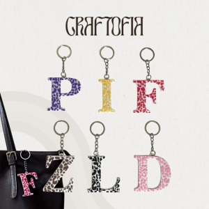 CRAFTOFIA Leopard Personalized Letter Keychain/ Giveaways I Premium 3D Printed PLA