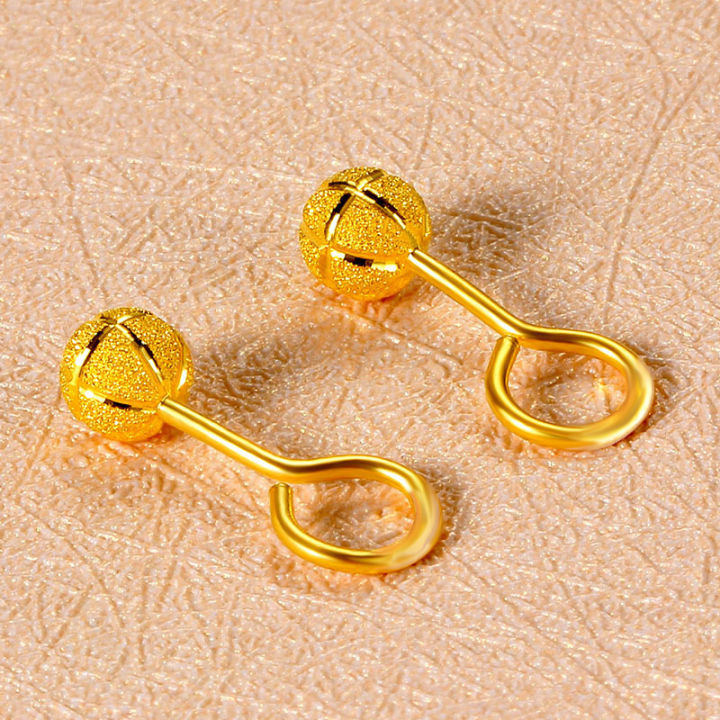 Everhoney 916 Gold Plated Small Ball Cute Stud Earrings for Women Girls Lazada Singapore