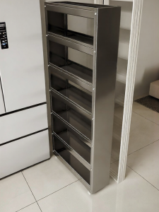 B&W | Narrow Gap Pull-out Storage Cart 10cm