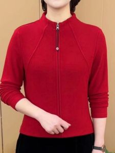 QIAOXIZI | Warm Autumn/Winter Coat for Senior Women with Zipper Loose Fit