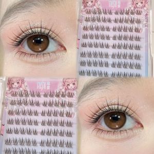 Natural Looking Fake Eyelashes Glue Free Segmented Sharp Tip Sunflower Eyes Lashes for Beginners She Su Tea Sister Upper Lashes