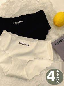 Icy Silky Seamless Comfortable Cotton Crotch Breathable Mid-Waist Briefs