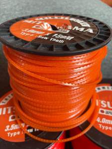 Cuộn 150M Cước Gai Đỏ Chất Lượng Cao Siêu Dẻo Dai Siêu Sắc Cỡ 3.0mm-3.5mm-4.0mm Dùng Cho Máy Cắt Cỏ