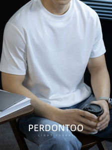 PERDONTOO | Liquid Ammonia Silky Cotton Loose Mens T-Shirt Short Sleeve