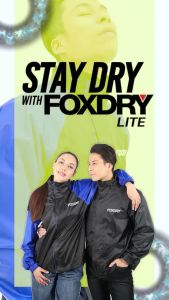 FOXDRY LITE Raincoat Rainsuit Baju Hujan Waterproof Rain Jacket Motorcycle Jacket (New Version)