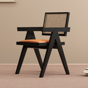 MU FENG ZHI NAN | Rattan Crafted Real Wood Makeup Stool