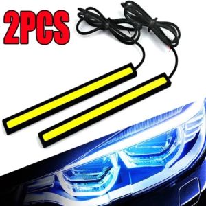 2Pcs 12V COB Daytime Running Light LED Ultra Thin Super Bright Low Cosumption Car DRL Fog Driving Lamp Universal Auto Accessories