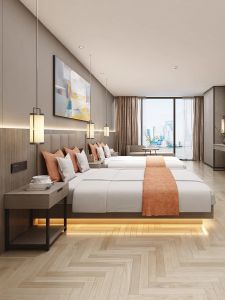 Hotel Specialty Floating Bed Complete Suite Furniture Single Double Room Dormitory Apartment Guest House Bed Box Bed Frame