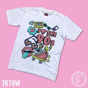 เสื้อยืดคอกลมแขนสั้น ผ้าTK พิมพ์ระบบ Sublimation นุ่ม สวมใส่ สบาย ระบายอากาศไม่ร้อน ( รหัสสินค้า TK 78 )