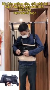 Bộ Đai Xà 2025 có đệm nách Đai Kéo Giãn Cột Sống Lưng Đai Thoát Vị Đĩa Đệm + Xà Đơn Dài Gắn Cửa