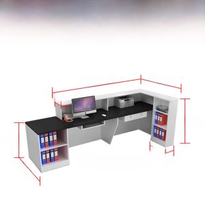Modern Minimalist Commercial Reception Counter Painted Beauty Salon Small Size Check out Desk Office Furniture Design