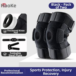 Steel Support Thickened Silicone Padding Anti-slip Knee Brace
