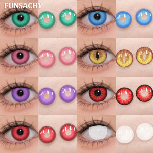 FUNSACHY Cosplay Colored Contact Lenses for Eyes Colorful Eye Contacts Lens Halloween Anime Cosplay Lens Beauty Pupil Yearly Len