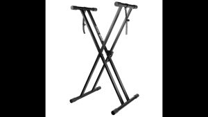 CLASSIC AUDIO Keyboard Stand Supper Heavy Duty Double X Portable Yamaha Keyboard Stand Load Capacity Upto: 120kg ( Ideal For All Keyboard Type) (ORIGINAL)