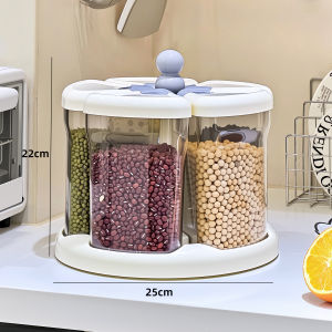 Rotating Compartmentalized Food Storage Box Anti-Insect Waterproof