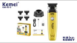 Kemei | Tông Đơ Cắt Tóc Chuyên Nghiệp Kemei KM-90-5 7500 Vòng/phút Động Cơ Không Chổi Than Có Thể Sạc Lại Tông Đơ Cắt Tóc Cho Nam Với 3-4 Đầu Phun Máy Cắt Tóc