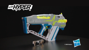 Nerf Hyper Mach-100 Fully Motorized Blaster and 80 Nerf Hyper Rounds 110 FPS Velocity Easy Reload 100-Round Capacity