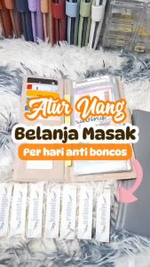 [BISA COD] stiker hari dan bulan motif dompet budgeting disiplin keuangan bulanan dompet organizer Paper