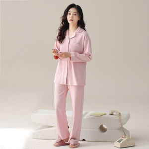 Bộ đồ ngủ nữ MiiOW vải cotton dài tay họa tiết hoạt hình thoải mái.