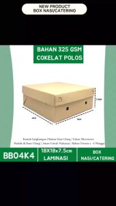 Dus Nasi18x18 Laminasi Kraft 325 gsm (ISI 25 PCS--BB4K4)