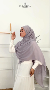 HIJAB PASHMINA CERUTY BABYDOLL SYARI 200x100 cm - PASMINA POLOS CERUTI BABYDOLL FLORY SHAWL ALA SABYAN by EL ZAHRANA