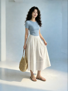 MiiOW | Pleated High Waist A-line Skirt