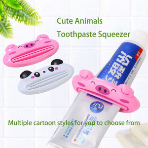 New Type Squeezer Cute Cartoon Manual Toothpaste Dispenser Bathroom Fashion Frog Animal Shape Cleanser Manual Press Lazy Essenti