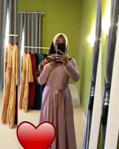 Busui Gamis Polos Mayung / Klok 4 Meter Dengan Resleting Depan Dan Saku Model Gamis 2024 Terbaru