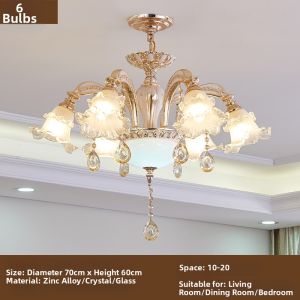 LAIDENG | European Style Crystal Chandelier Modern Simple Luxury