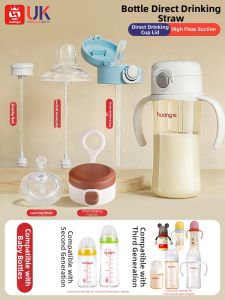 HUANGSI | Straw Drinking Baby Bottle Cap Training Cup Cover