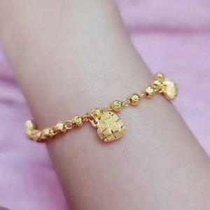 JIN JING RANTAI TANGAN BIJI 5LOVE EMAS 916 TULEN 10.63G