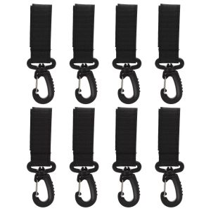 8Pcs Baby Stroller Hooks Rotatable Hanging Clips for Nursery Diaper Bags Shopping Cart Wheelchair Organizers Pushchair Hooks
