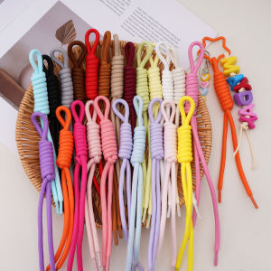 1/5Pcs 22cm Polyester Roman Knot Braided Cord Rope Lanyard for DIY Bag Charm Keychain Pendant Craft Supplies Jewelery Materials