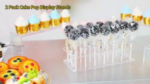 Acrylic Cake Pop Display Stand 20/21 Hole Clear Lollipop Holder for Weddings Christmas Birthday Parties Halloween Candy Decor