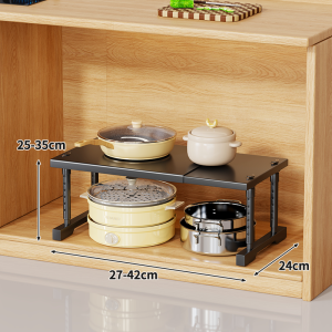 evesigar | Adjustable Kitchen Cabinet Storage Rack for Microwave and Rice Cooker
