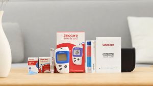 Alat Ukur Cek Gula Darah Instant Sinocare Safe-Accu2 95% Akurat 200 Memori Safe Accu2 Accu 2