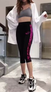 8721-2 กางเกงเลกกิ้งขา5ส่วน กางเกง รัดรูปเก็บหน้าท้องกางเกงใส่ออกกําลังกายเองฟรีไซส์สําหรับคนอ้วนก็ใส่ได้ เนื้อผ้าดียืดได้เยอะสวมใส่สบา