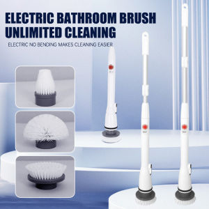 FF 7 in 1 Sikat Pembersih Portable Elektrik Gagang Panjang Nirkabel Sikat Pembersih Kamar Mandi Multifungsi COD