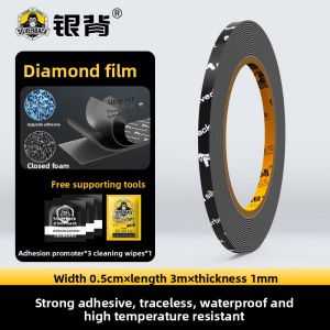 MONLEYTA | High Strength Double-Sided Tape Waterproof Heat Resistant No Trace Wall Fixing No Punching Needed Universal Adhesive Strip For Car Rain Brow Sun Rain Shield