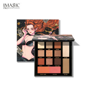 Imagic Mermaid Eyeshadow Palette Matte Shimmer Blush Highlighter Fusion Disk Multifunctional Makeup Palette Natural 3D Eye Makeup